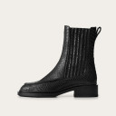 Piano Boots, black python pattern OUTLET